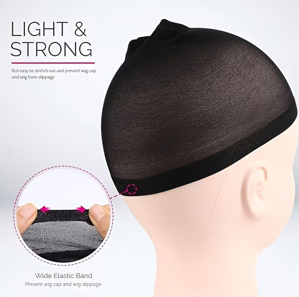 Black High Elastic wig Cap